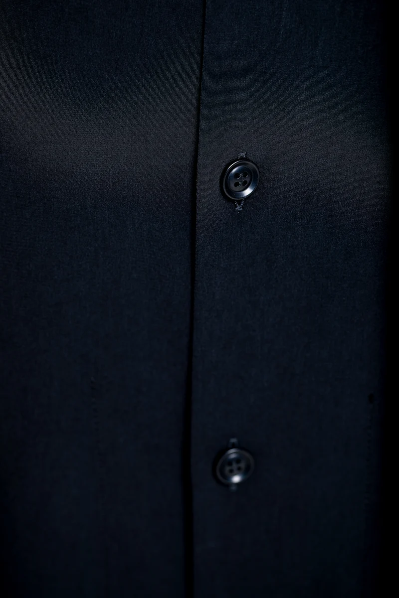 Yohji Yamamoto Damen Maxi Hemd-Kleid schwarz