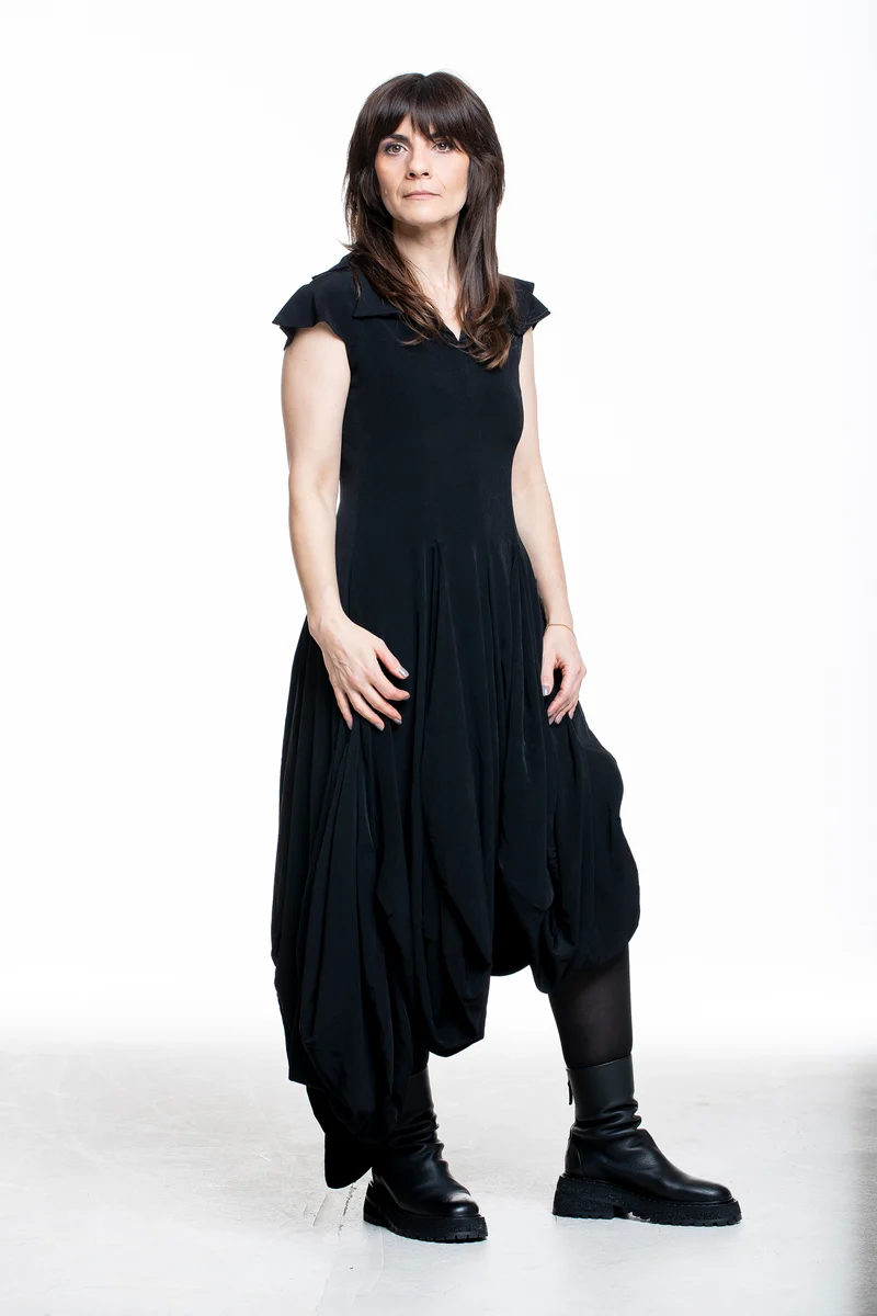Yohji Yamamoto Damen Ballon Kleid schwarz