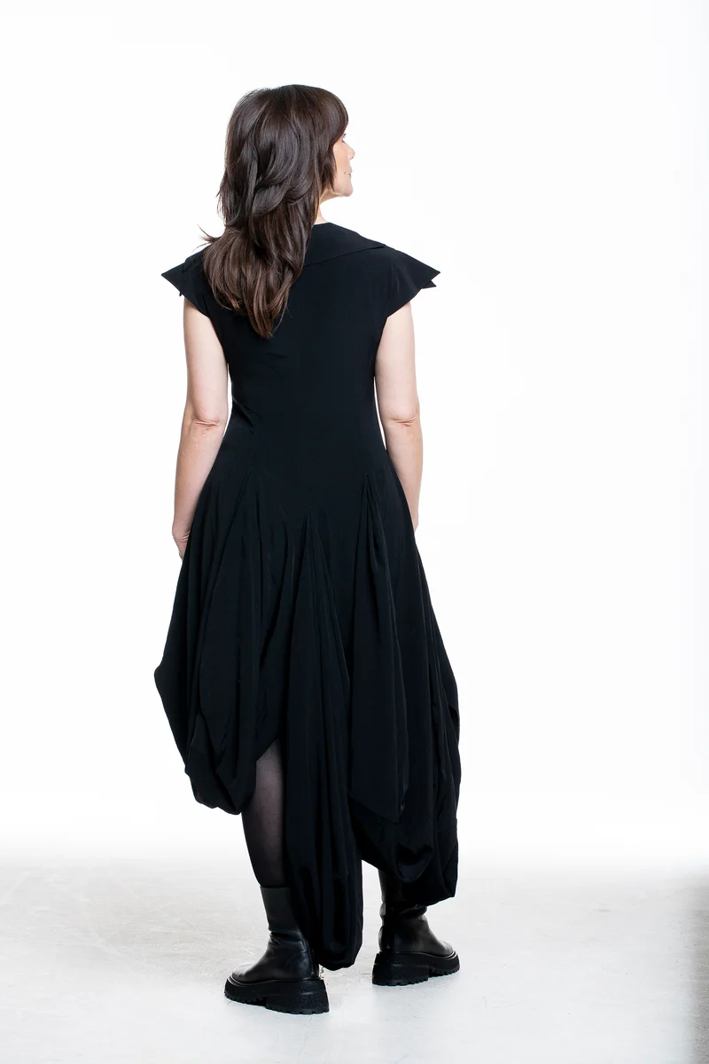 Yohji Yamamoto Damen Ballon Kleid schwarz