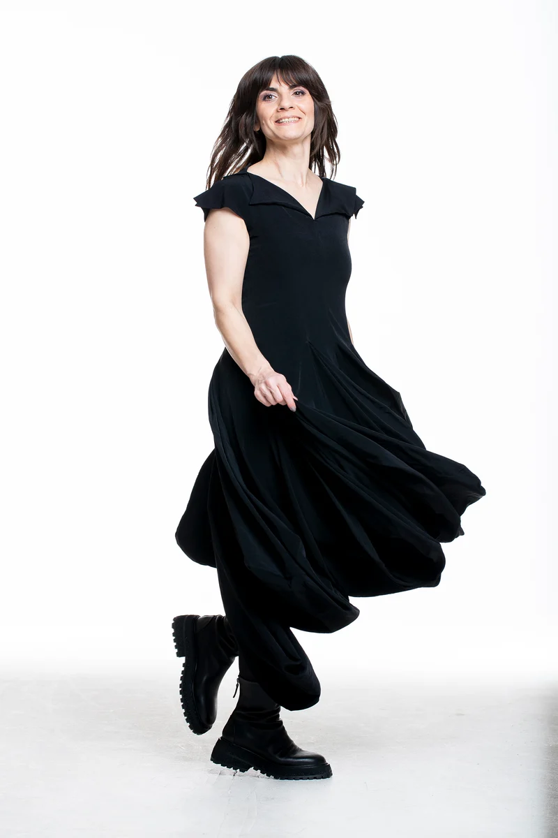Yohji Yamamoto Damen Ballon Kleid schwarz