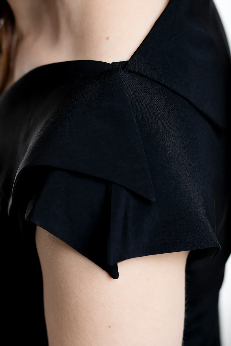 Yohji Yamamoto Damen Ballon Kleid schwarz
