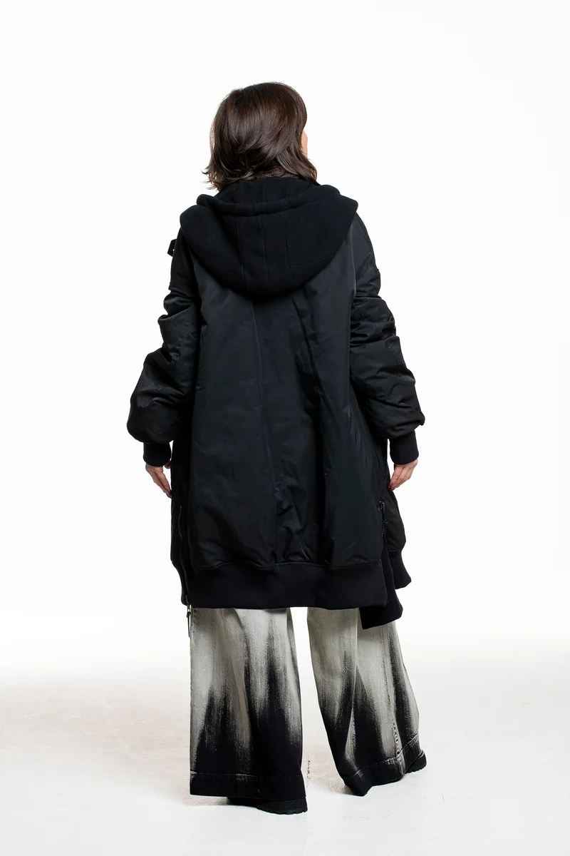 Yohji Yamamoto Damen Avantgarde Parka schwarz
