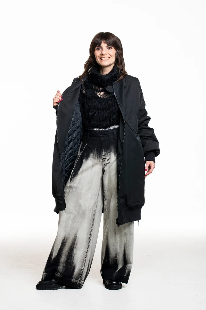 Yohji Yamamoto Damen Avantgarde Parka schwarz