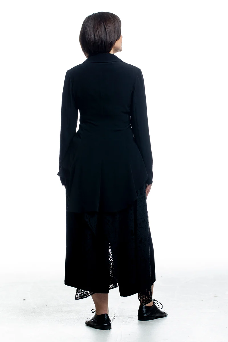 Yohji Yamamoto Damen Blazer mit Wickelfront Schwarz