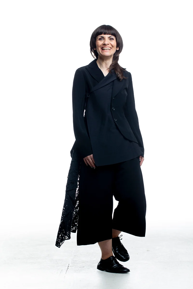 Yohji Yamamoto Damen Hose mit Spitze in Schwarz