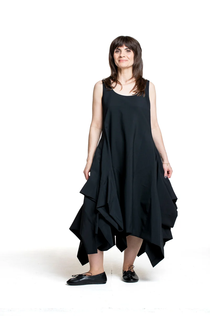 Comme Des Garçons Damen Trägerkleid Asymmetrisch schwarz