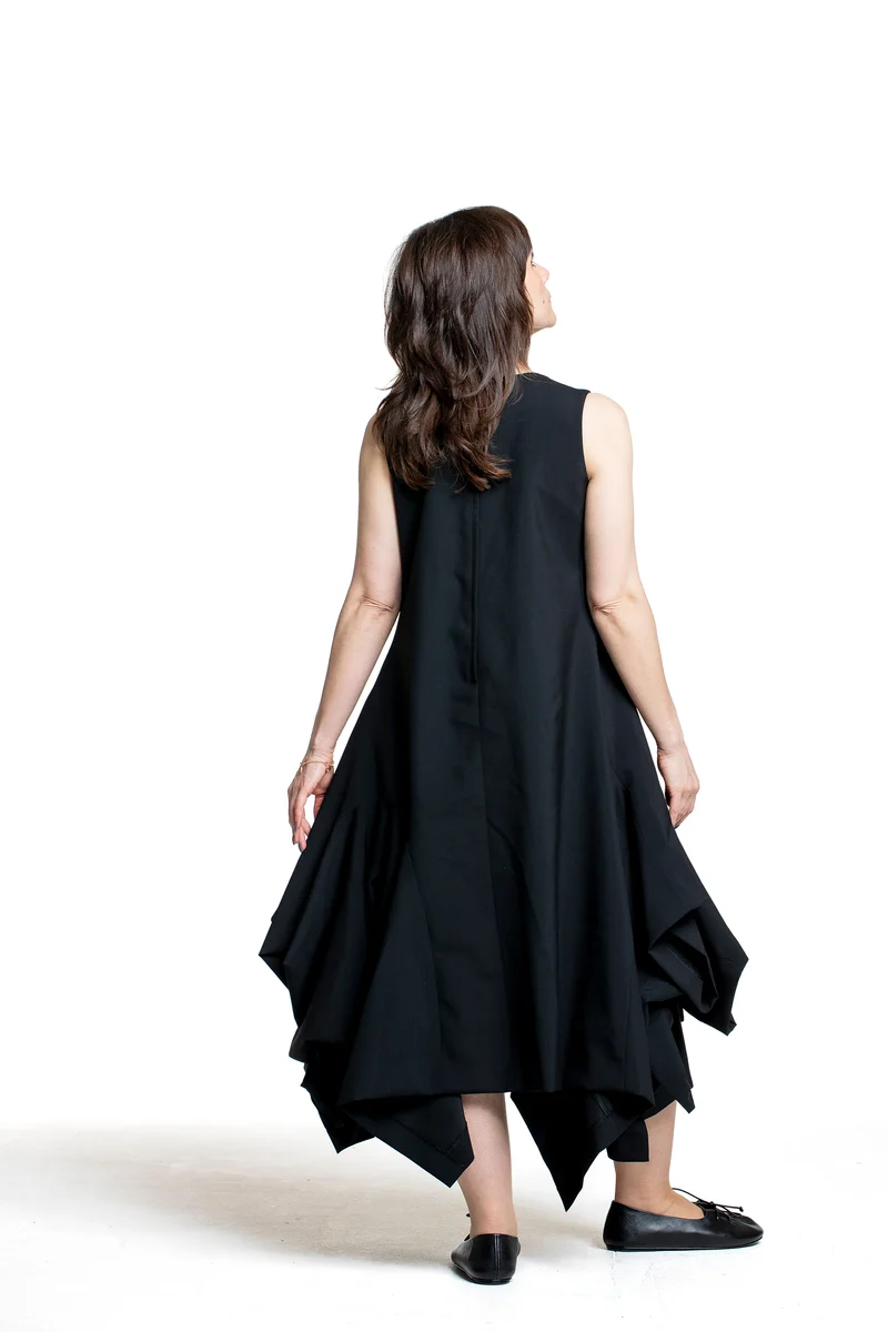Comme Des Garçons Damen Trägerkleid Asymmetrisch schwarz