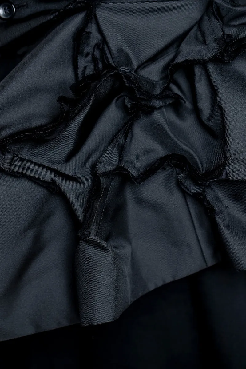 Comme des Garçons Damen Jacke mit Volantstruktur schwarz