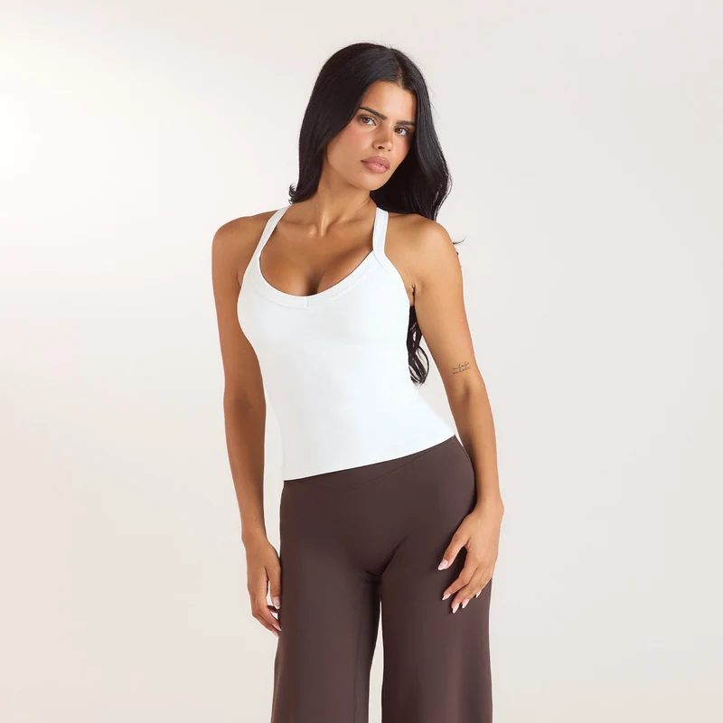 ContourSoft™ Cami-Top mit V-Ausschnitt - Weiß