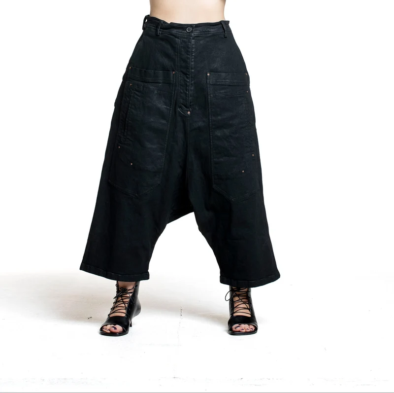 Rundholz DIP Damen Hose schwarz