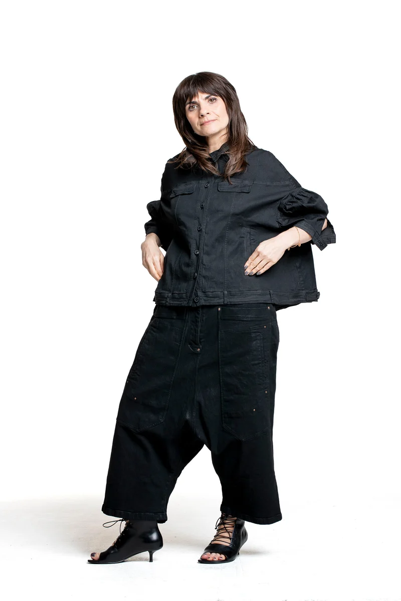 Rundholz DIP Damen Hose schwarz