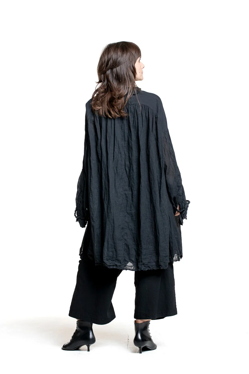 Rundholz DIP Damen Longbluse schwarz