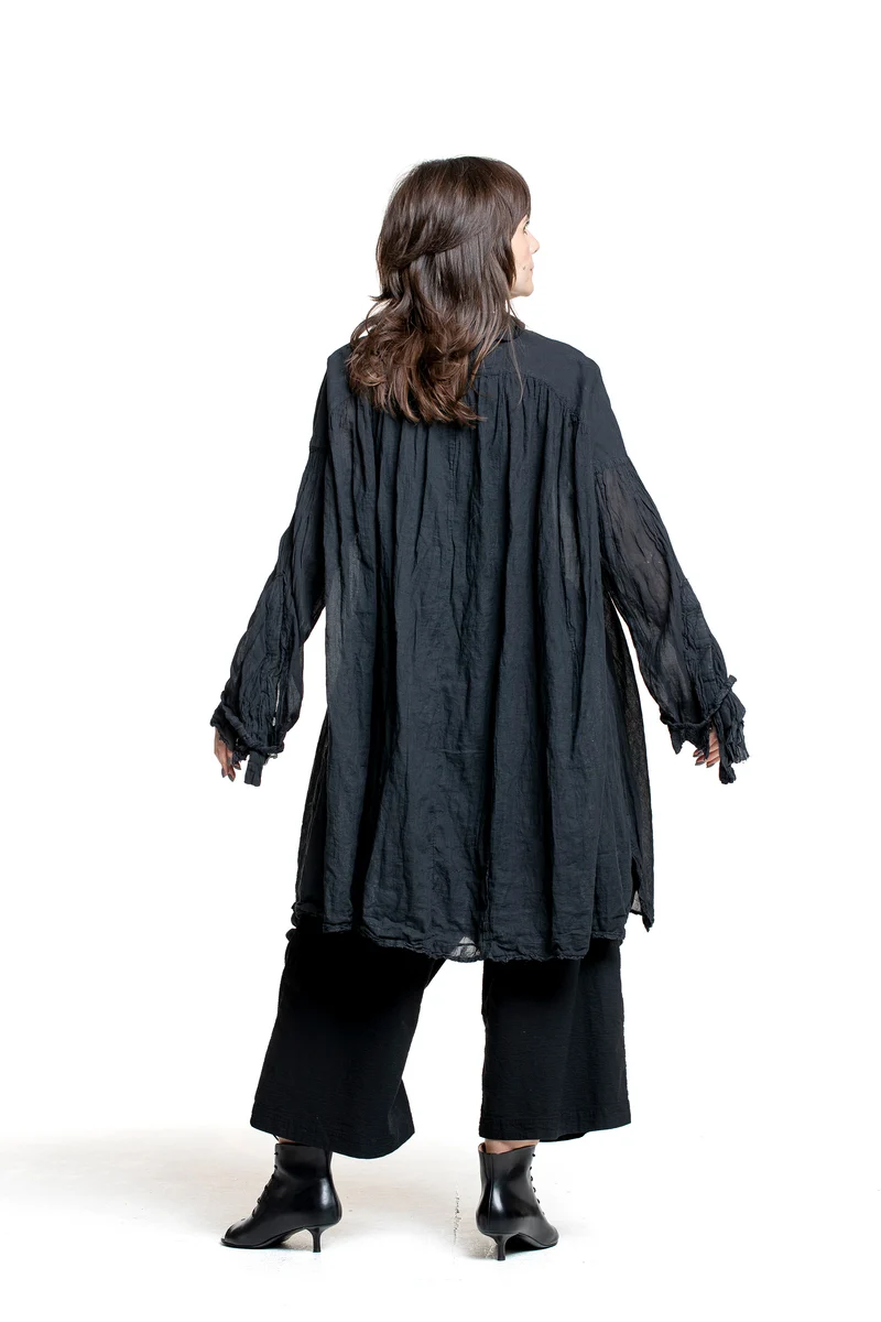 Rundholz DIP Damen Longbluse schwarz