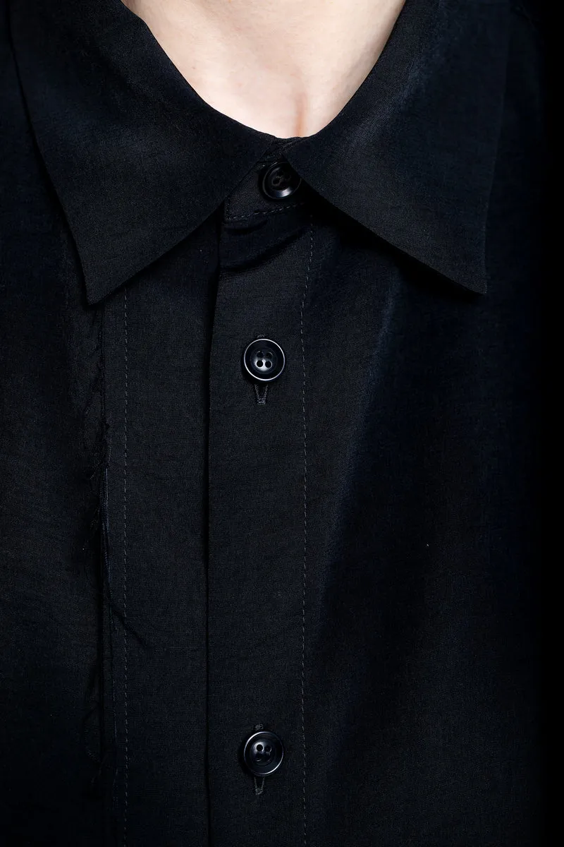 Y's Yohji Yamamoto Damen Longhemd Asymmetrisch schwarz