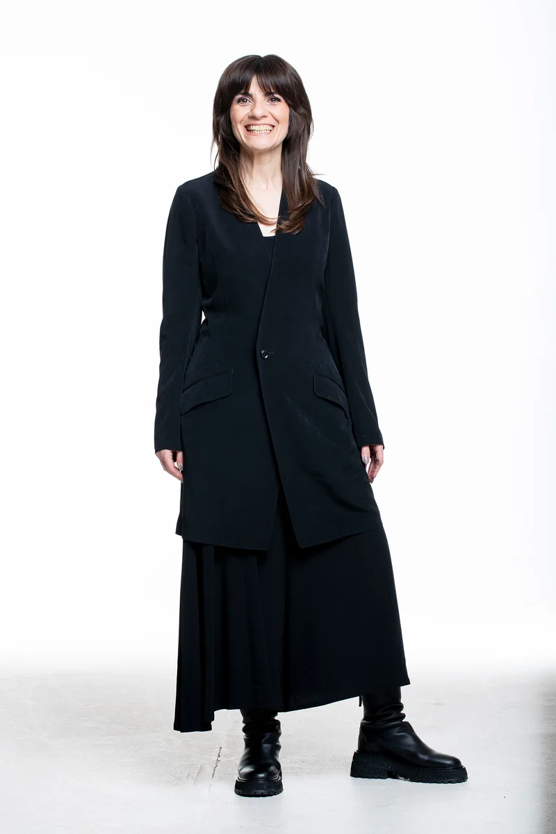 Yohji Yamamoto Damen Avantgarde Long-Blazer schwarz