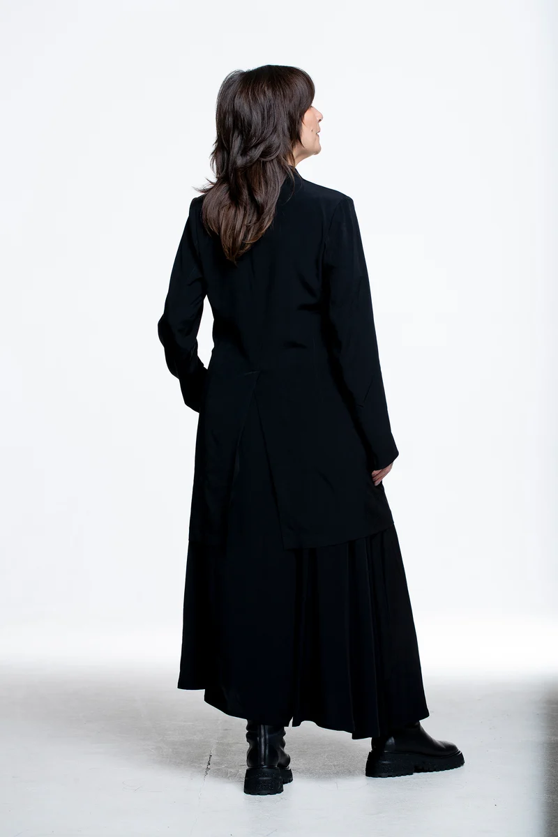 Yohji Yamamoto Damen Avantgarde Long-Blazer schwarz