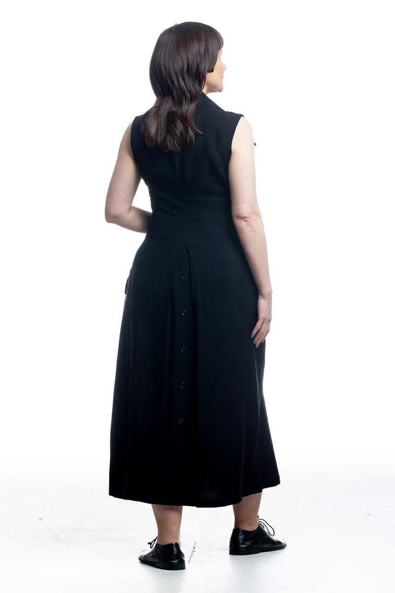 Yohji Yamamoto Damen Maxikleid Schwarz