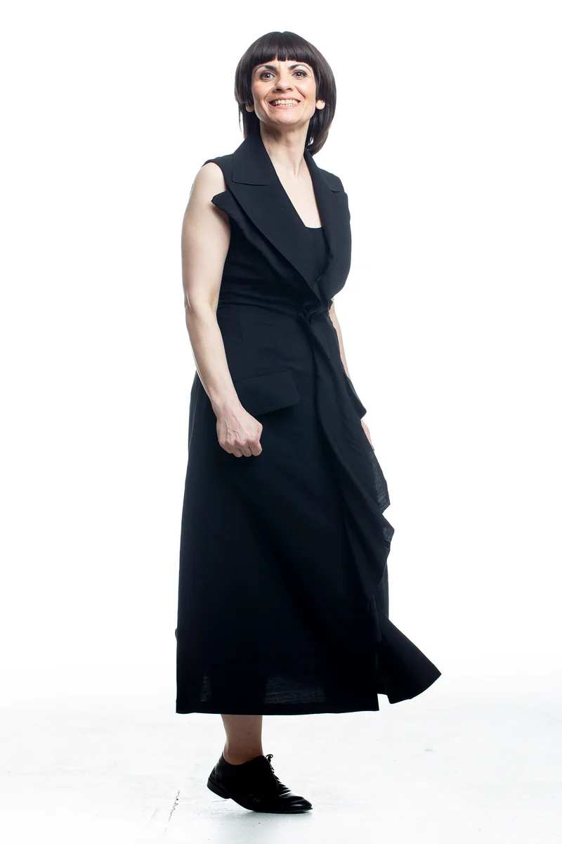 Yohji Yamamoto Damen Maxikleid Schwarz