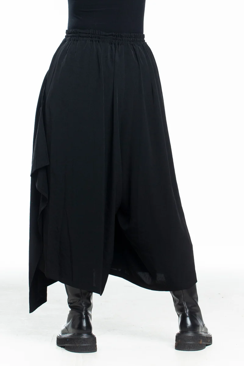 Y's Yohji Yamamoto Damen Hosenrock Asymmetrisch schwarz