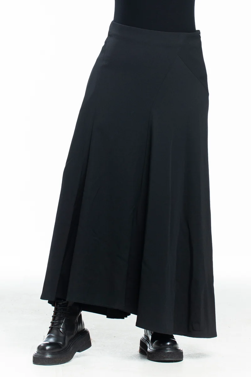 Y's Yohji Yamamoto Damen Rock Lang Schwarz