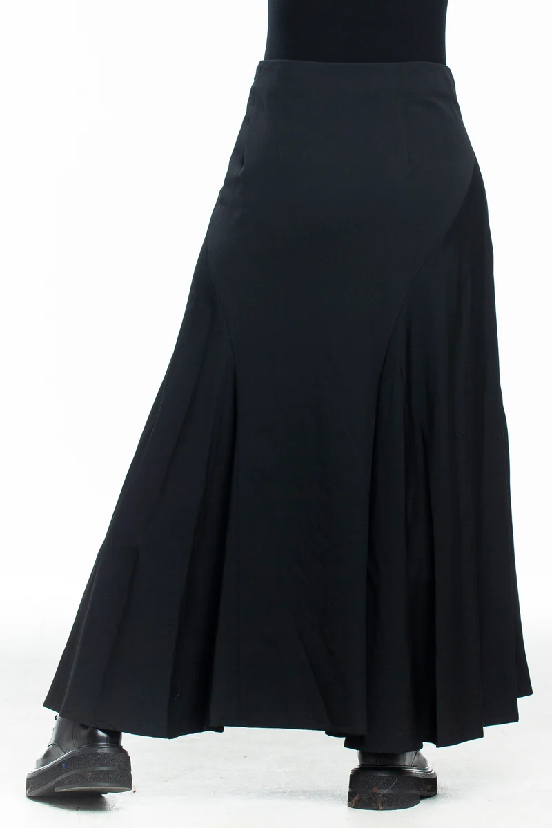 Y's Yohji Yamamoto Damen Rock Lang Schwarz