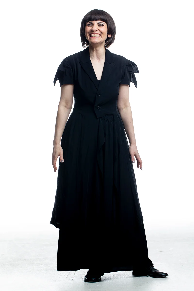 Y's Yohji Yamamoto Damen Weste Schwarz mit Drapierung