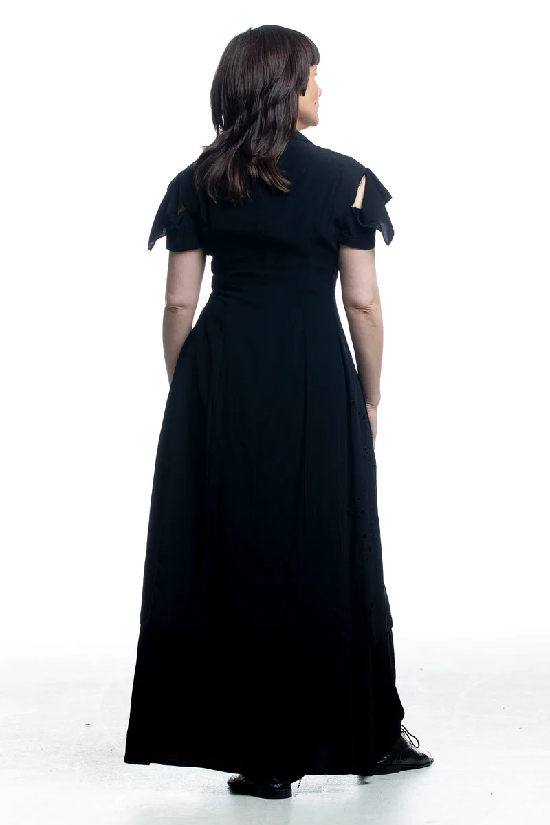 Y's Yohji Yamamoto Damen Weste Schwarz mit Drapierung