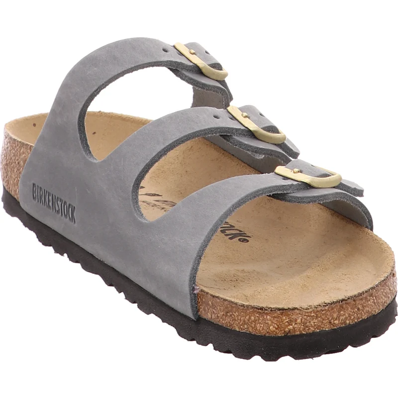 Birkenstock Pantolette Florida grau