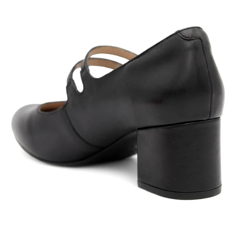 Xanthi Heeled Mary Janes - XANTHI / 325 044 - Black Leather