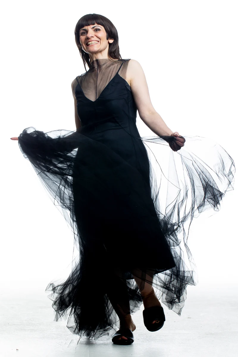 Marc Le Bihan Damen Kleid mit Tüllstrucktur Schwarz
