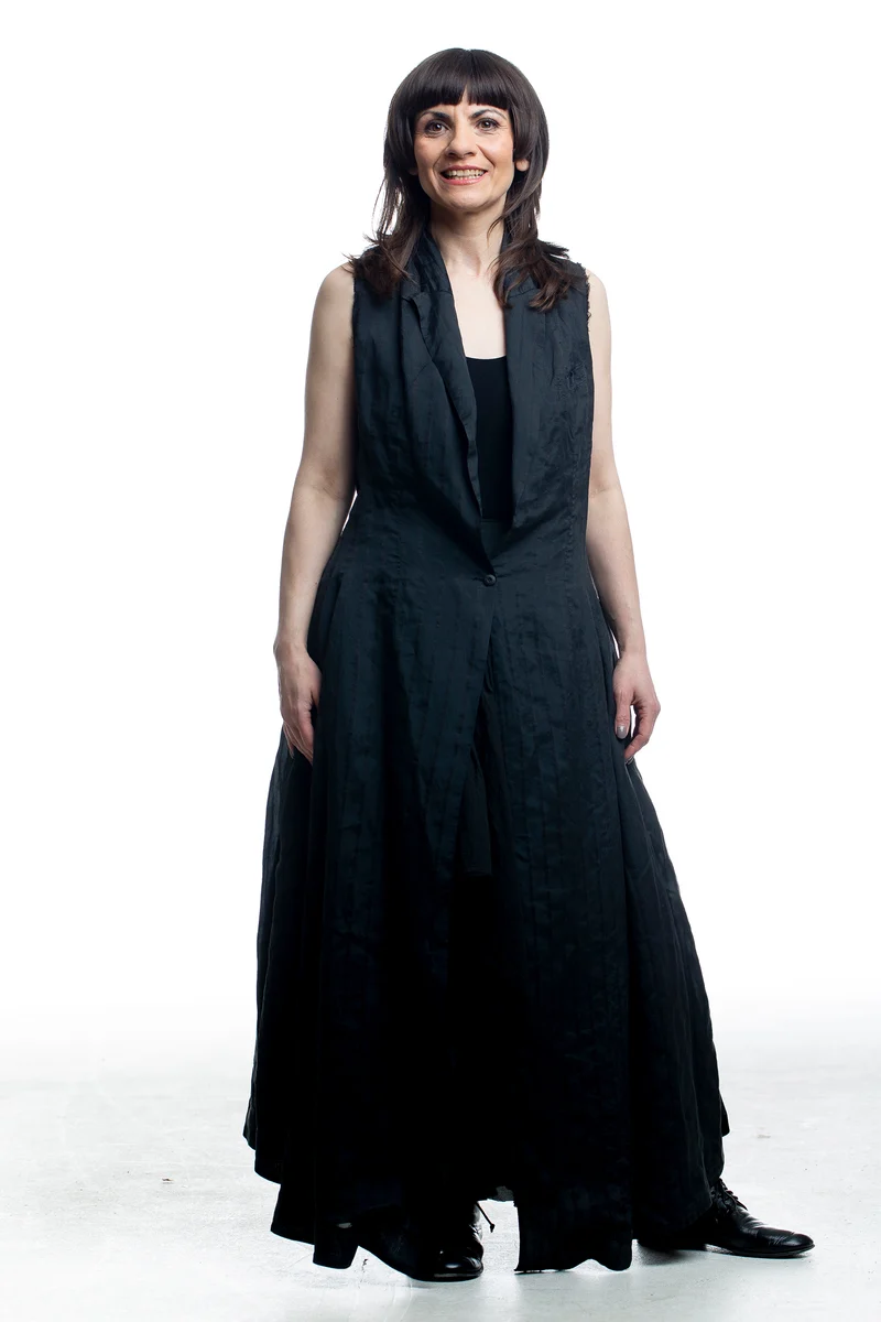 Marc Le Bihan Damen Avantgarde Maxi-Weste Schwarz