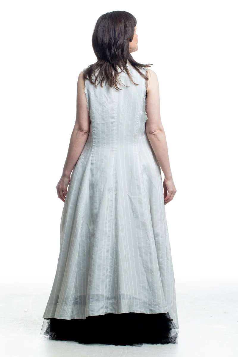 Marc Le Bihan Damen Avantgarde Maxi-Weste Weiß