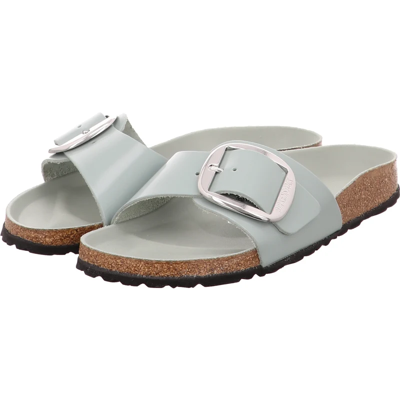 Birkenstock Pantolette Madrid Big Buckle Pure Sage h'grün