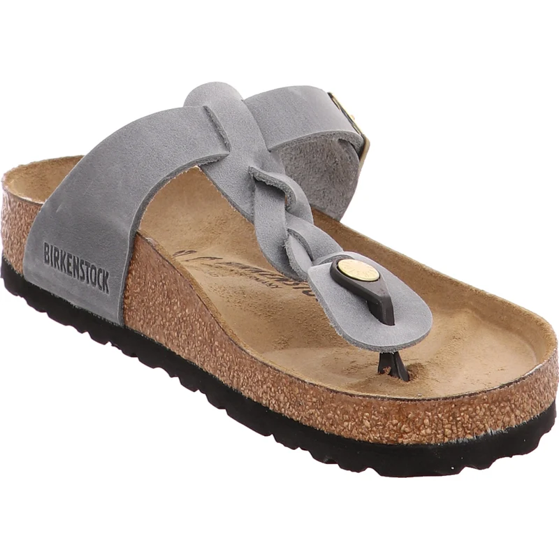 Birkenstock Pantolette Gizeh Braided grau