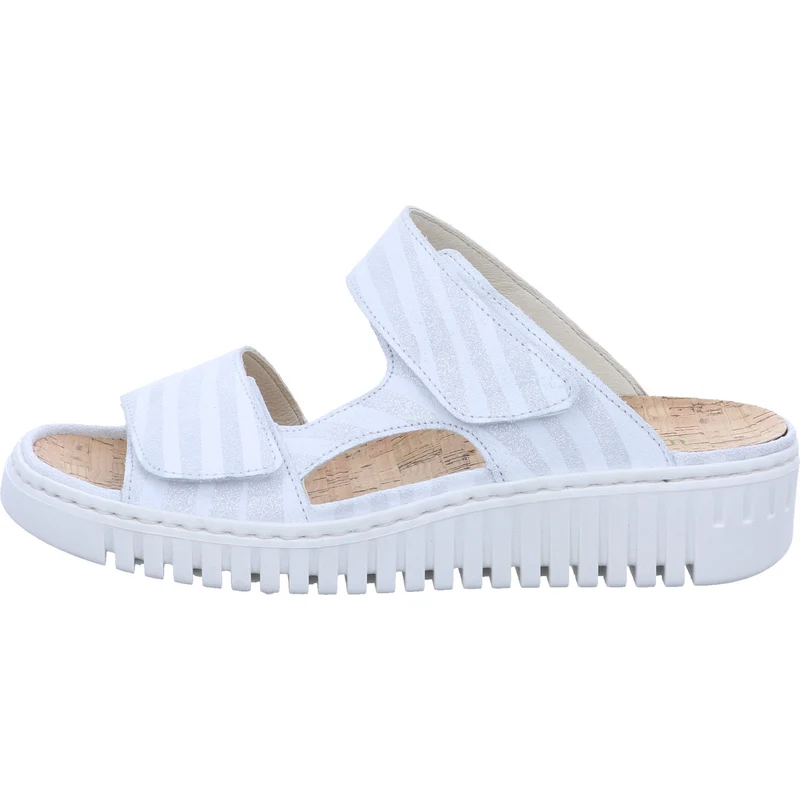 Waldläufer Pantolette H-Willow weiß-kombi.