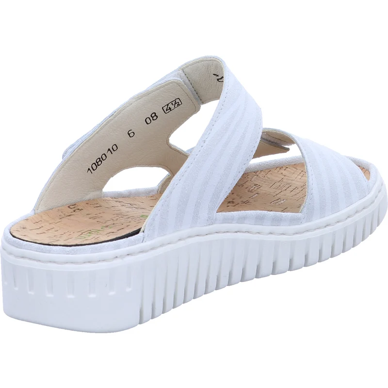 Waldläufer Pantolette H-Willow weiß-kombi.