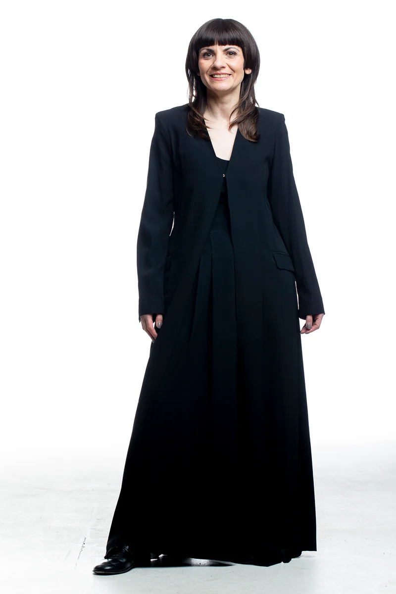 Isabel Benenato Damen Mantel schwarz