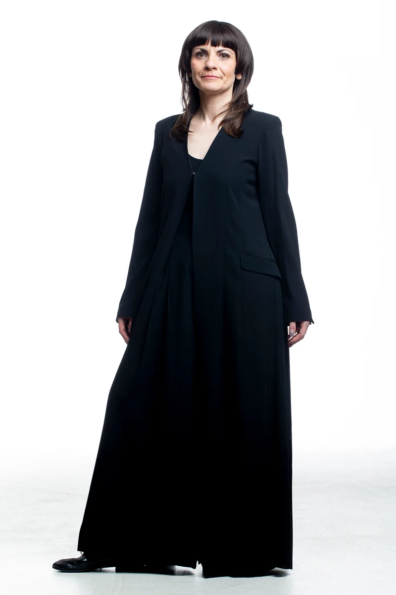 Isabel Benenato Damen Mantel schwarz