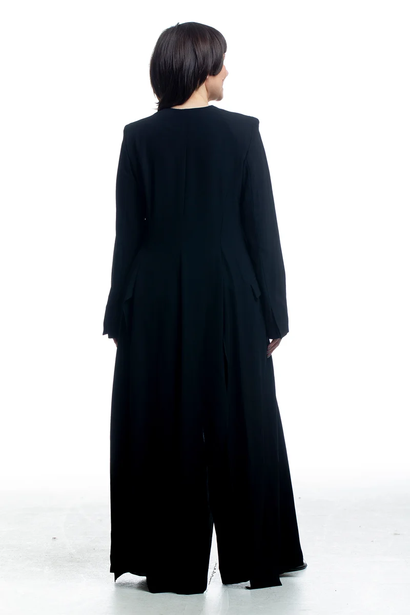 Isabel Benenato Damen Mantel schwarz