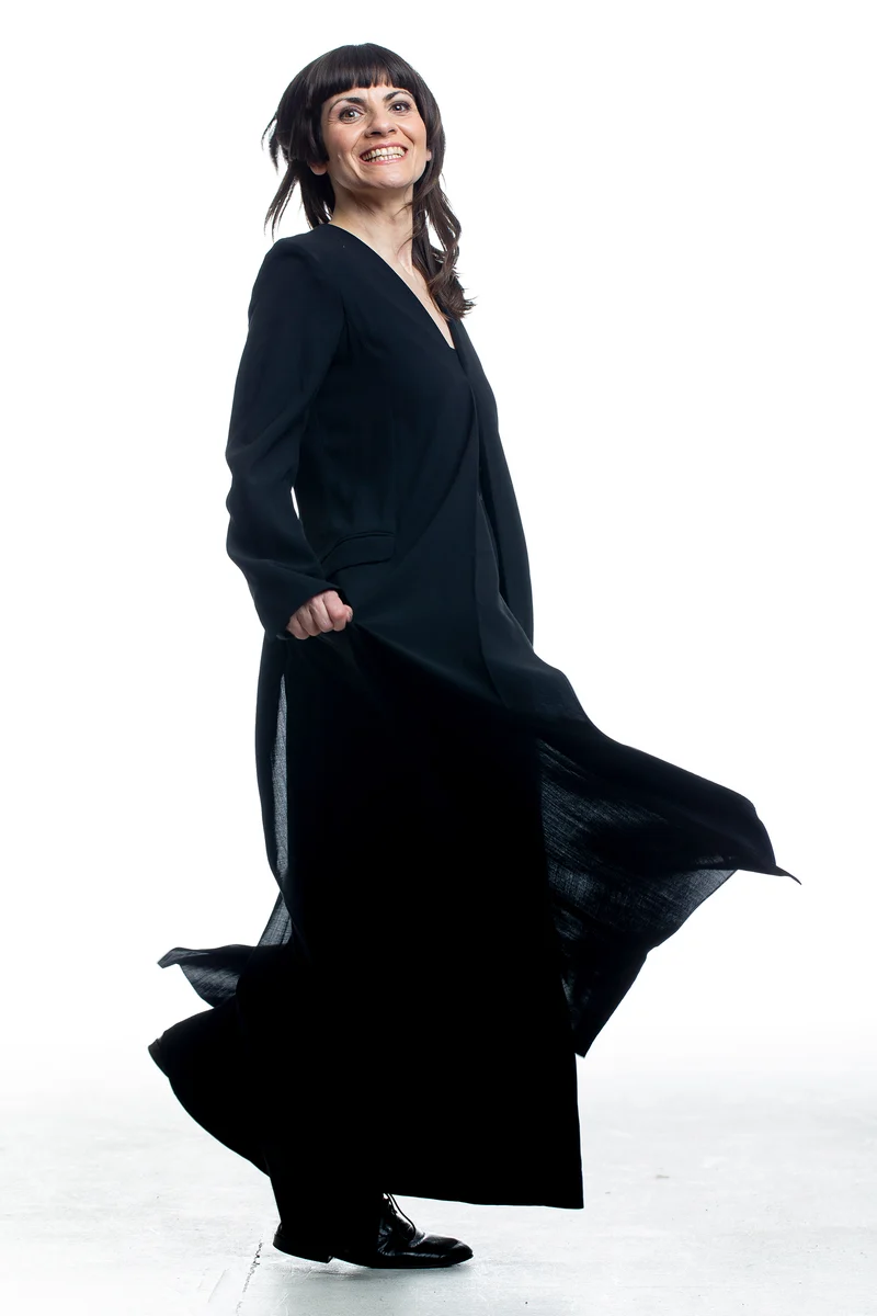 Isabel Benenato Damen Mantel schwarz