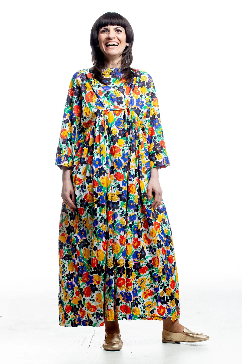 Daniela Gregis Damen Maxikleid Floral aus Baumwolle