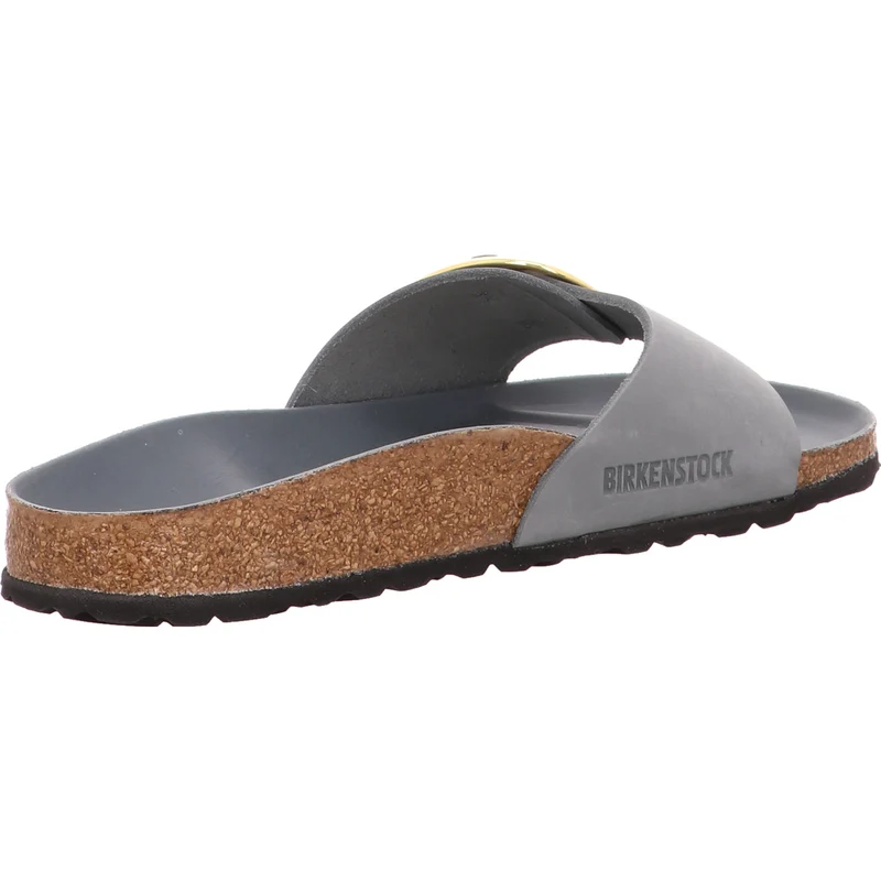 Birkenstock Pantolette Madrid Big Buckle Basalt grau