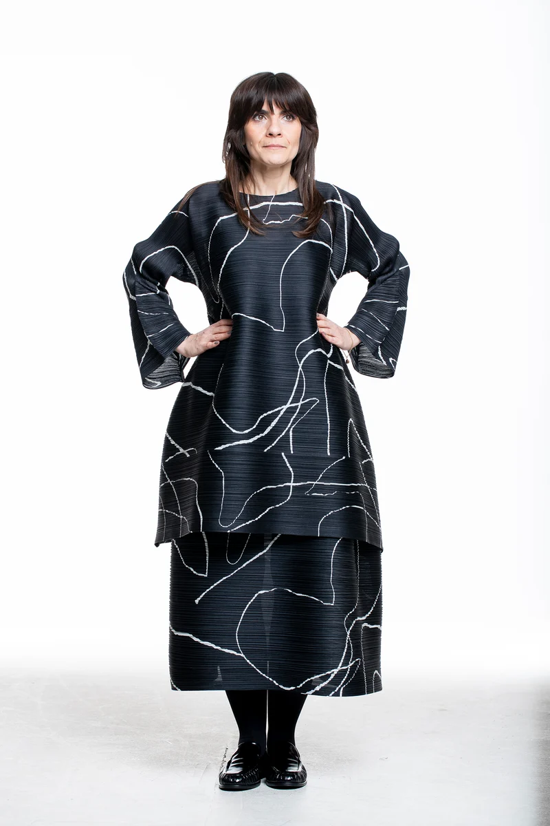 Pleats Please Issey Miyake Damen Plissee Rock PAUSE schwarz