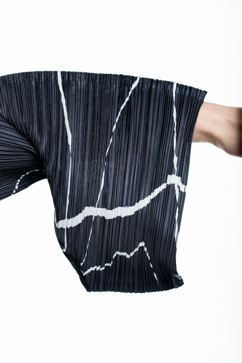 Pleats Please Issey Miyake Damen Plissee Tunika PAUSE schwarz