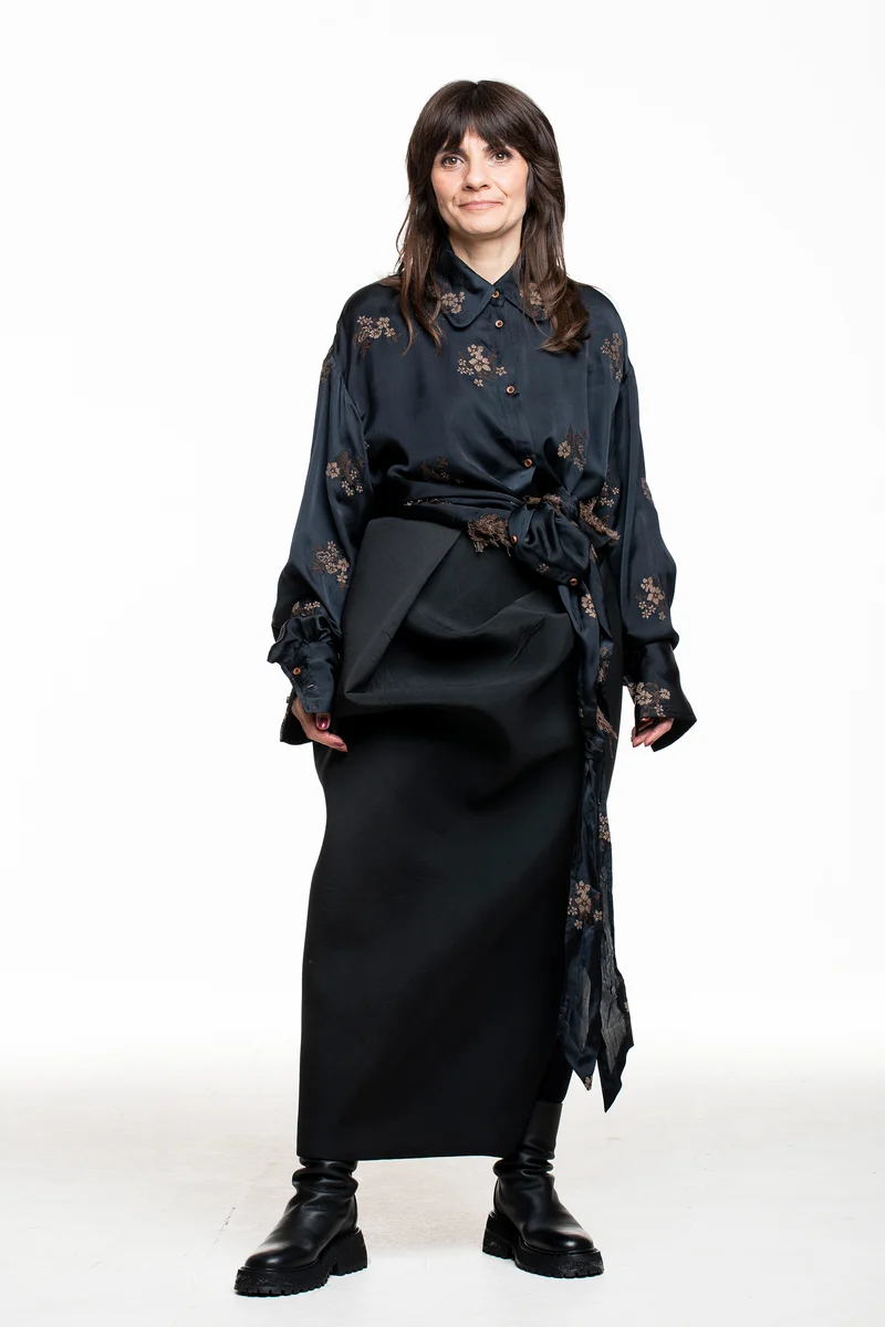 Uma Wang Damen Maxi-Rock schwarz