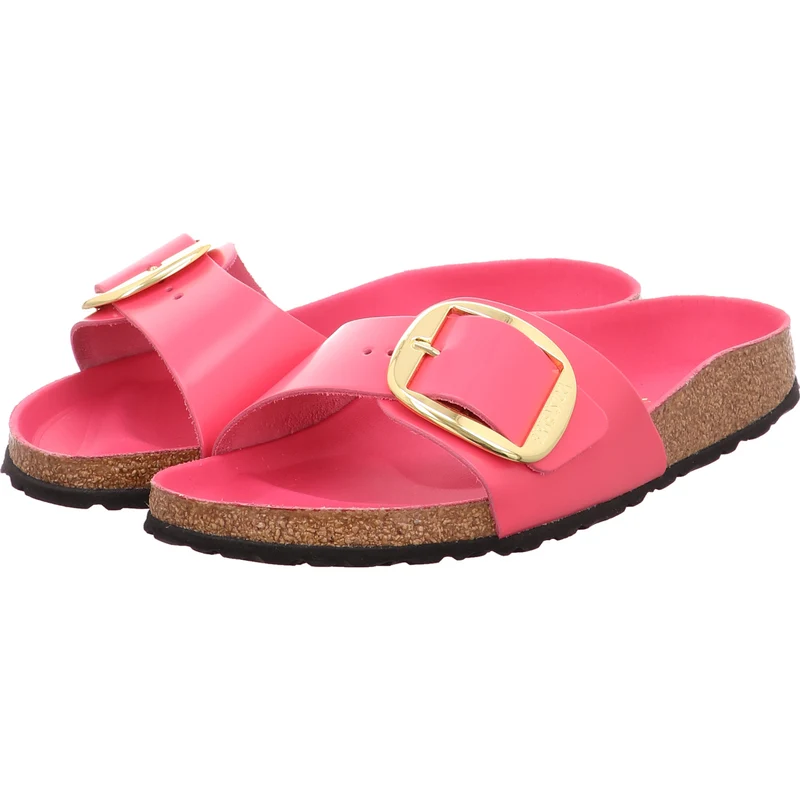Birkenstock Pantolette Madrid Big Buckle Fuchsia rot