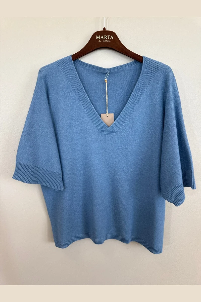 Marta Du Chateau - Mdcinaya Knit 9587 - Jeans Blue Melange