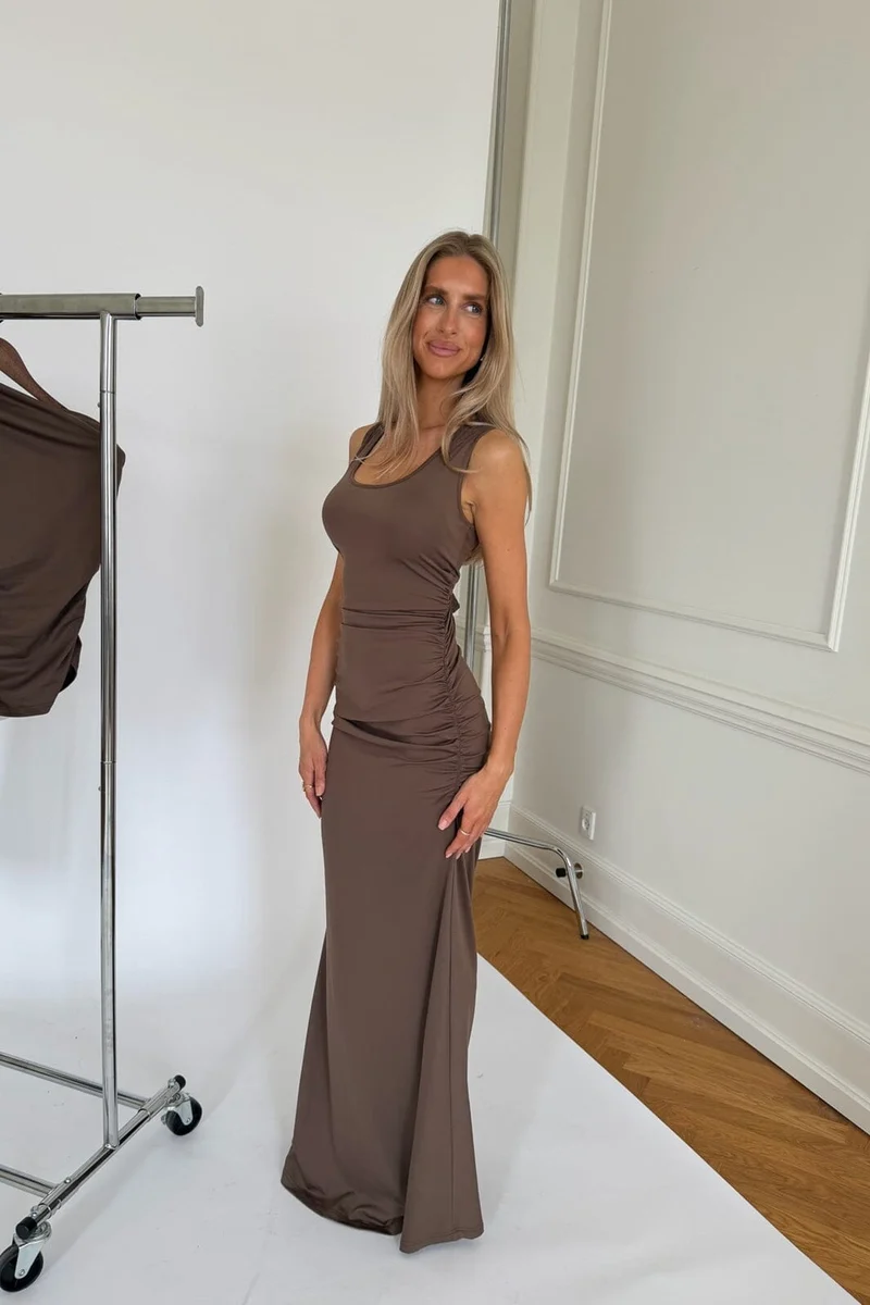 BYIC - Annaic Maxi Dress A25330 - Dark Brown