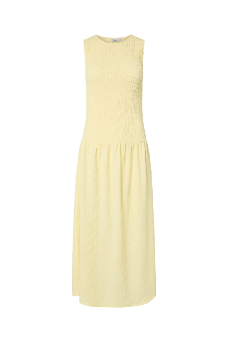 Pieces - Pcfess Sl Smock Dress - 5016369 French Vanilla