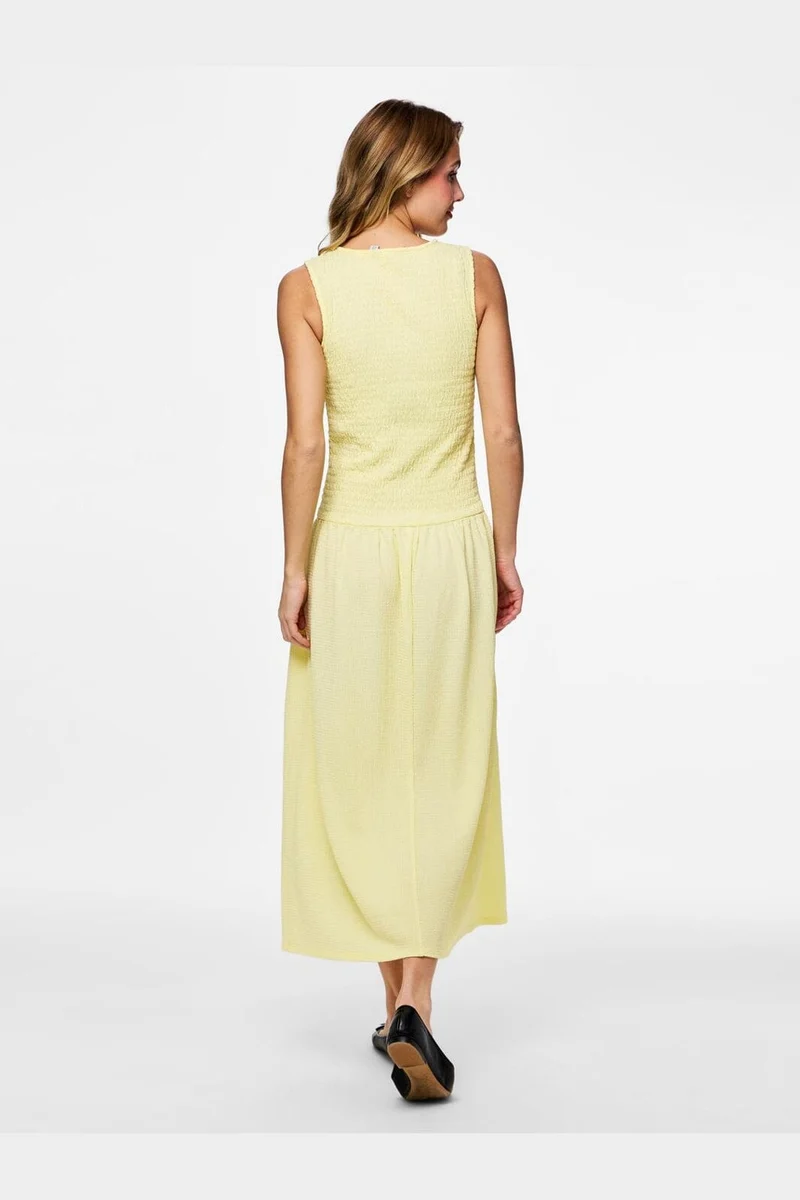 Pieces - Pcfess Sl Smock Dress - 5016369 French Vanilla